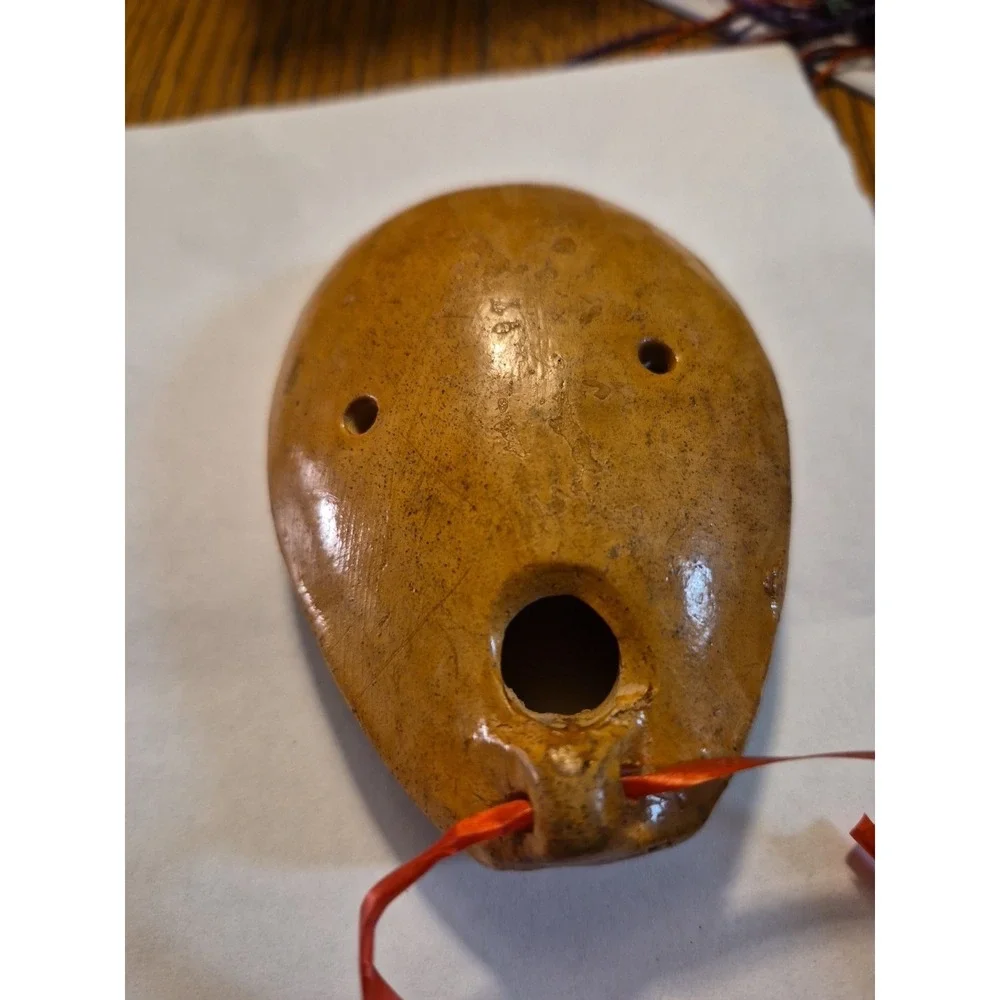 Wooden Peruvian Design Ocarina Musical Instrument 6 Holes